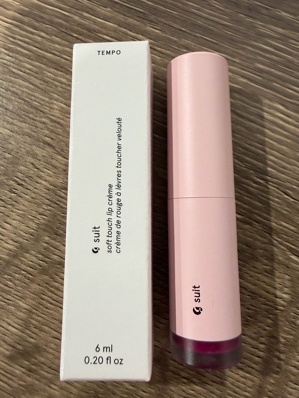 Glossier G Suit Soft Touch Lip Creme in Tempo NEW